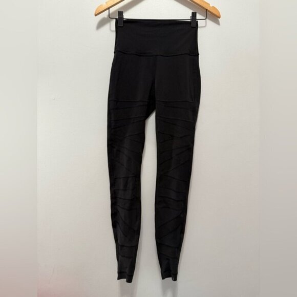 Lululemon Black Wunder Under Pant (Hi-Rise) Tech Mesh 28 size 4 - Picture 4 of 7